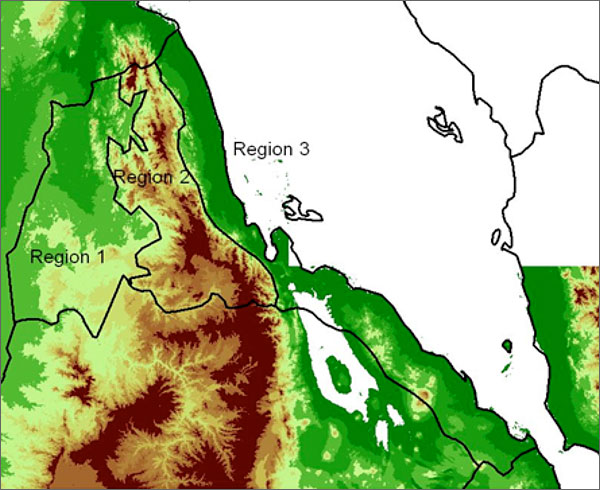 Eritrea topography map